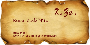 Kese Zsófia névjegykártya